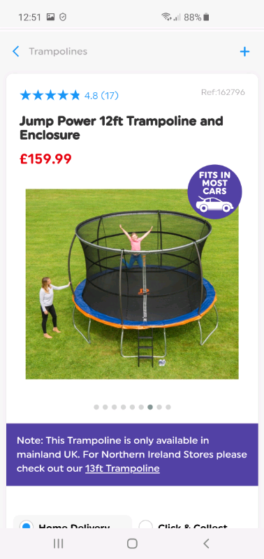 smyths trampoline accessories